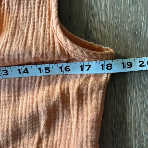 Marine Layer Corrine Gauze Maxi Dress XS Tiered Crinkle Rainbow Beachy - Picture 9 of 9